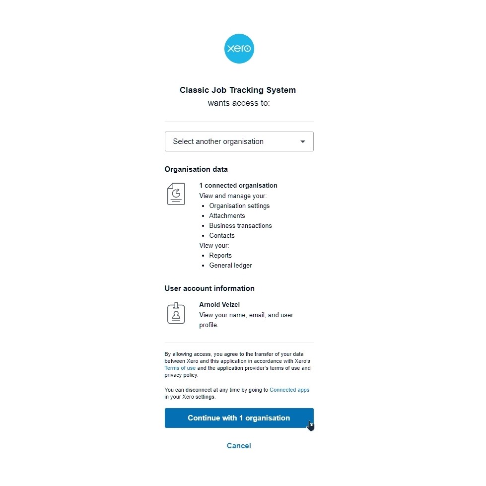 Xero Authorisation